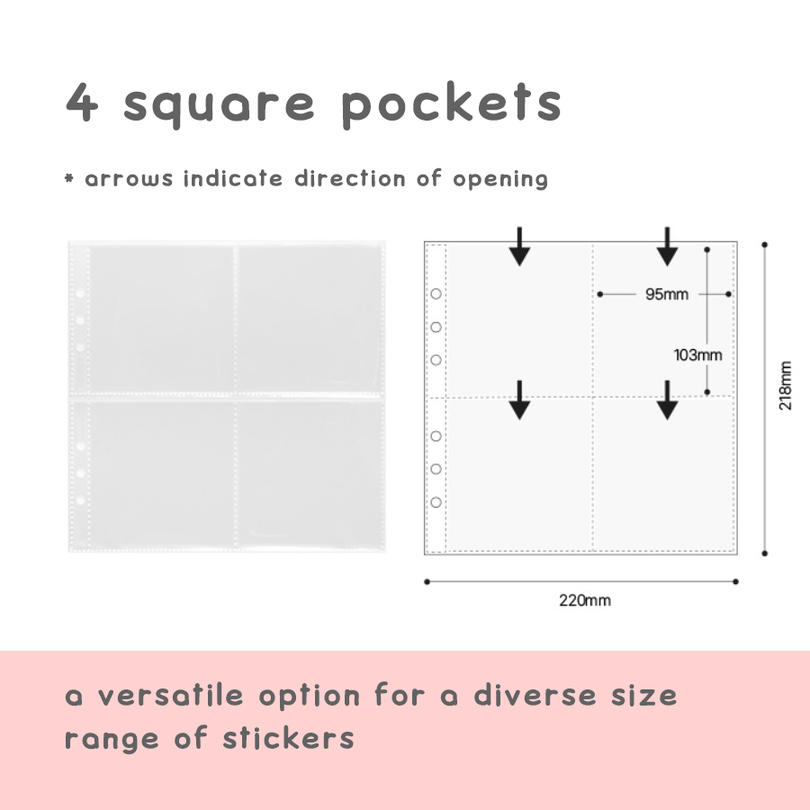 Large Sticker Binder Inside Sheets