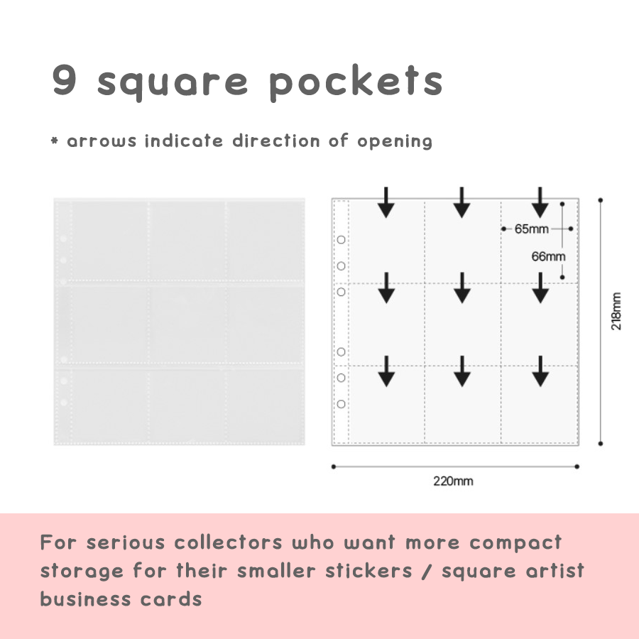 Large Sticker Binder Inside Sheets
