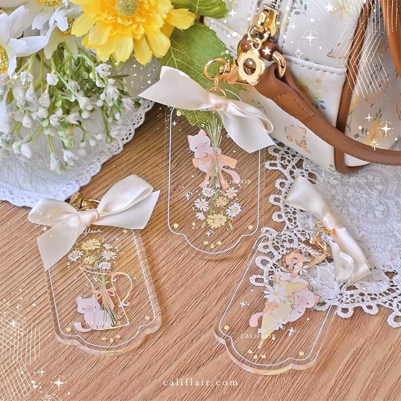 Daisy Kitty Acrylic Charm