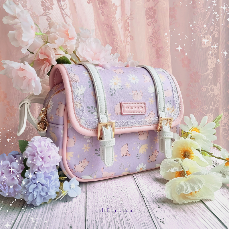 Daisy Kitty Crossbody Bag (Lilac)