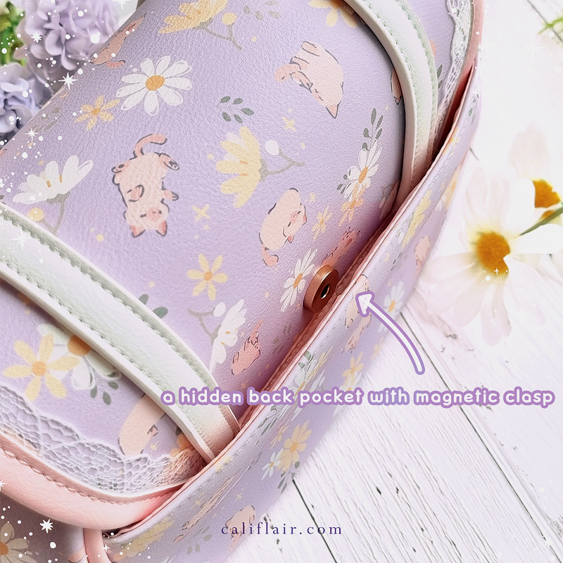 Daisy Kitty Crossbody Bag (Lilac)