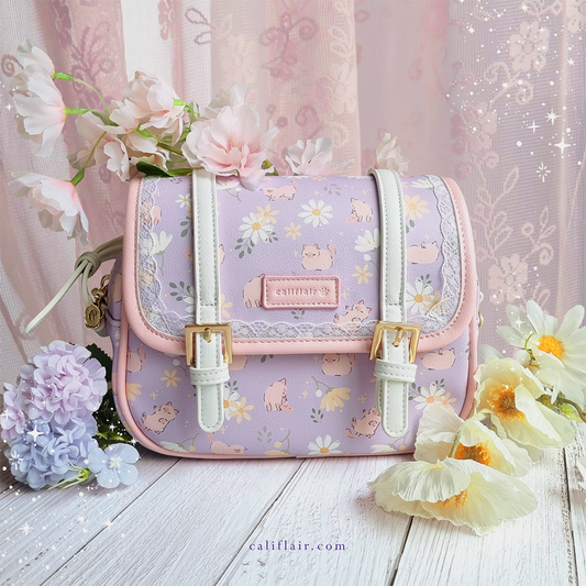 Daisy Kitty Crossbody Bag (Lilac)