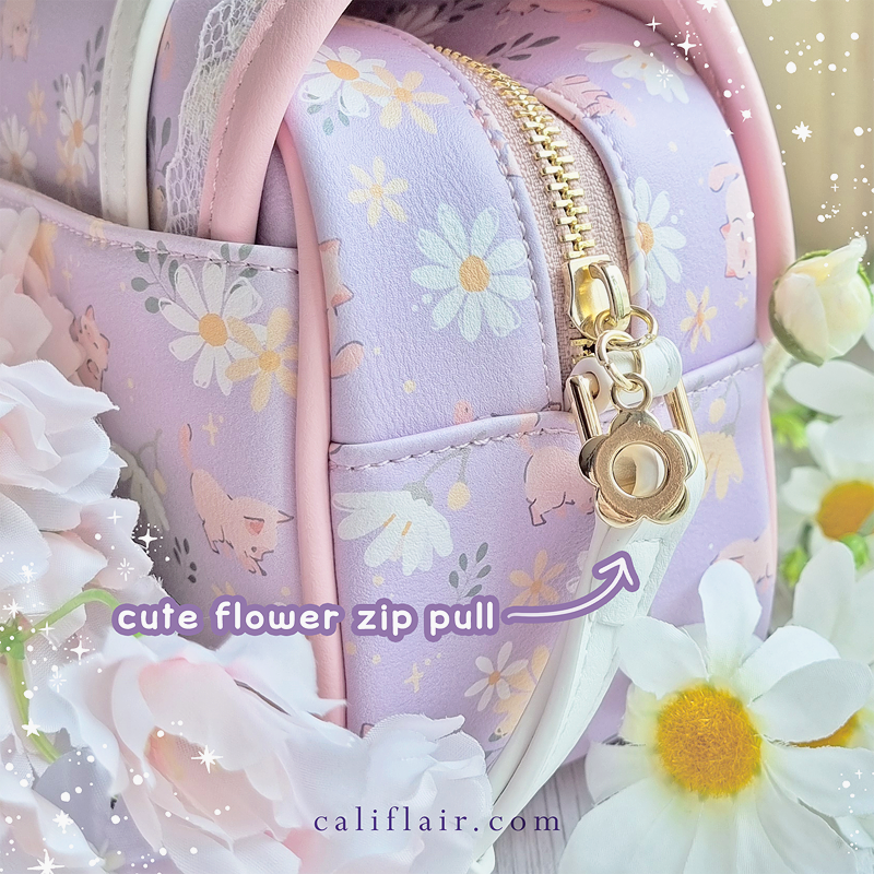 Daisy Kitty Crossbody Bag (Lilac)