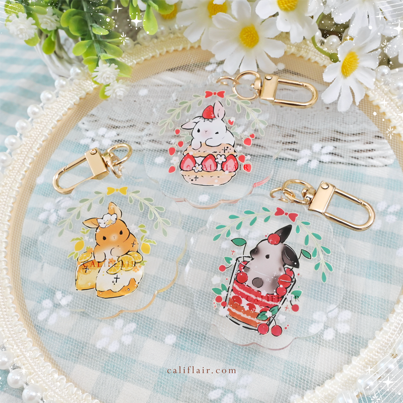 Sweets and Bunnies Acrylic Charm