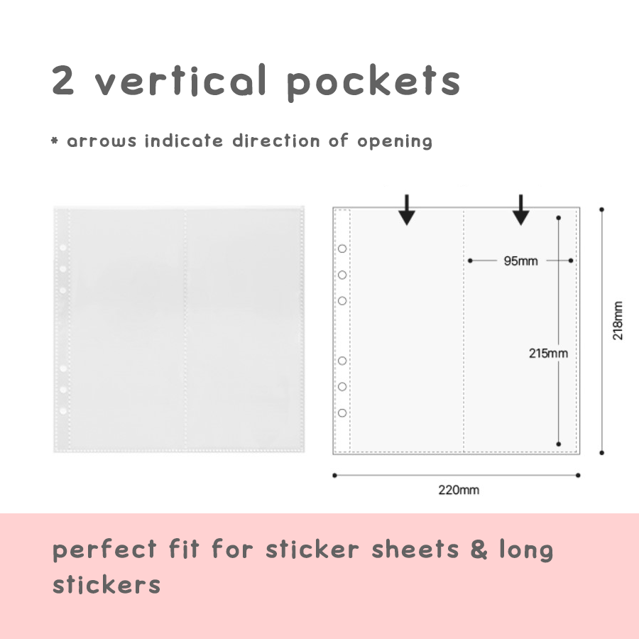 Large Sticker Binder Inside Sheets