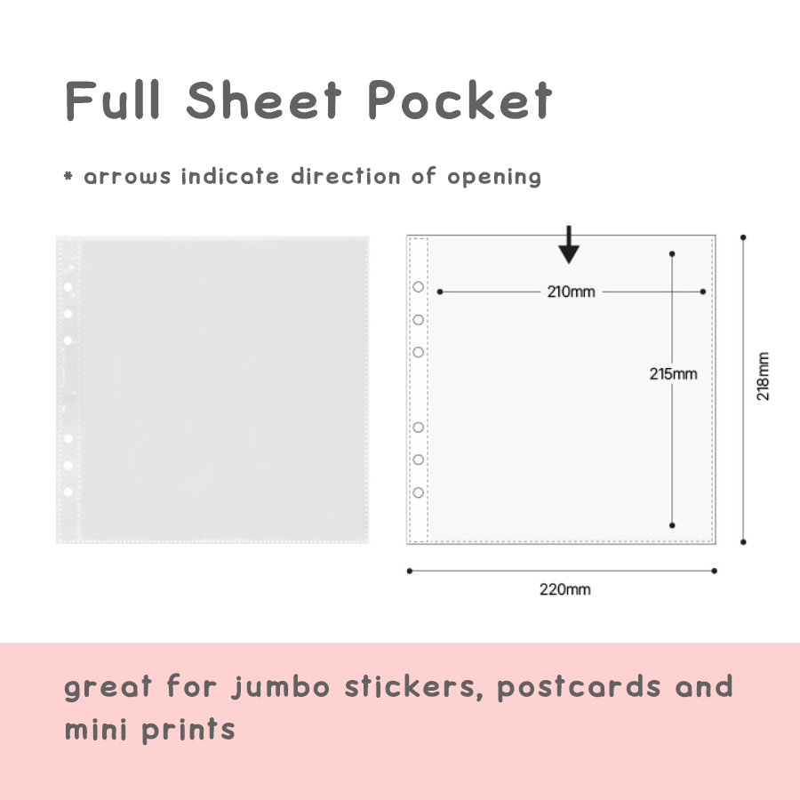 Large Sticker Binder Inside Sheets