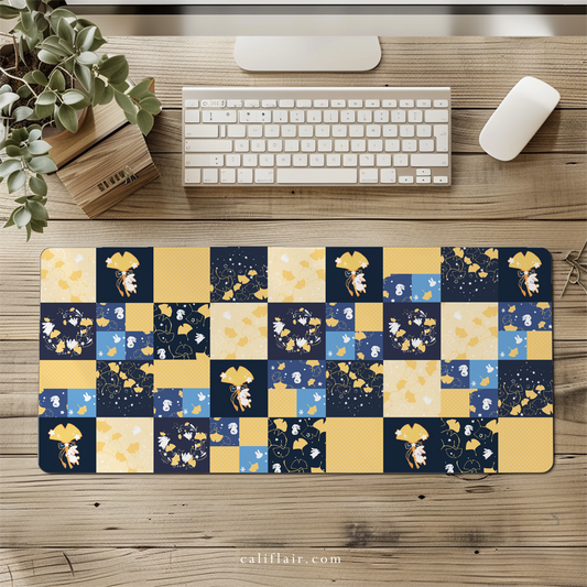 Ginkgo Bunny Desk Mat