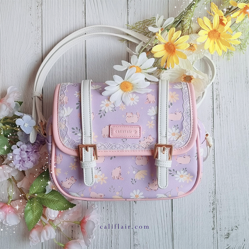 Daisy Kitty Crossbody Bag (Lilac)