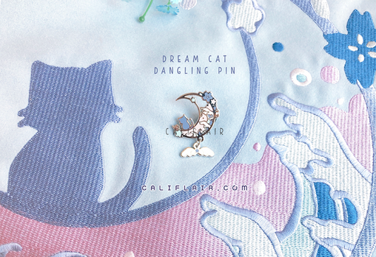 Dream Cat Dangling Pin