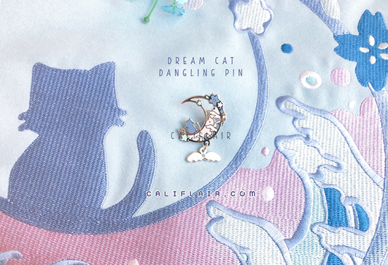 Dream Cat Dangling Pin