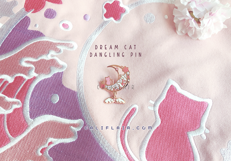 Dream Cat Dangling Pin