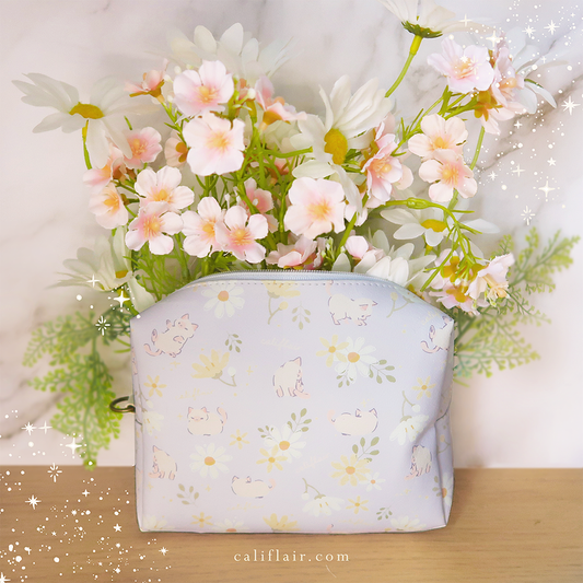 Lavender Milk Daisy Kitty Pouch
