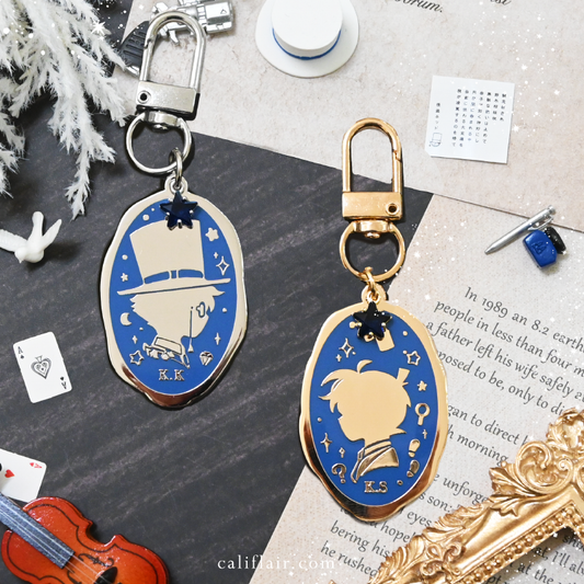 Thief & Detective Enamel keychains