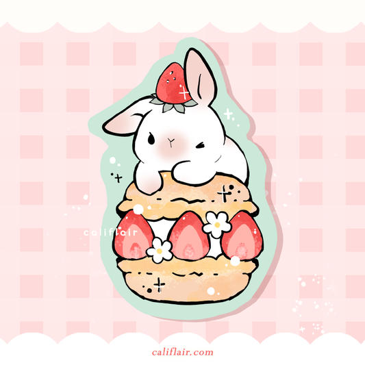 Strawberry Macaron Sticker