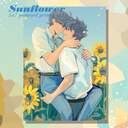 Kaishin: Blue Sunflower | Postcard Print